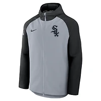 Men's Nike Gray/Black Chicago White Sox Authentic Collection Raglan Performance Full-Zip Jacket