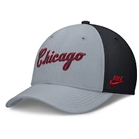 Casquette Nike Performance Flex gris/bleu marine Chicago White Sox Rise Swoosh pour homme