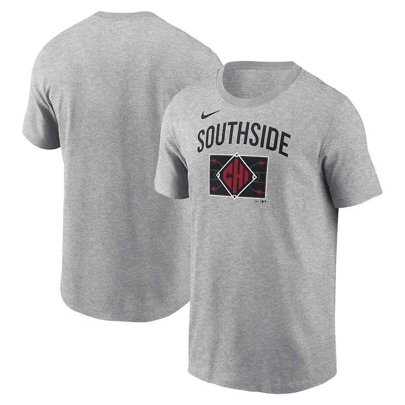 T-shirt Nike gris pour homme Chicago White Sox 2025 City Connect Arched Team Phrase