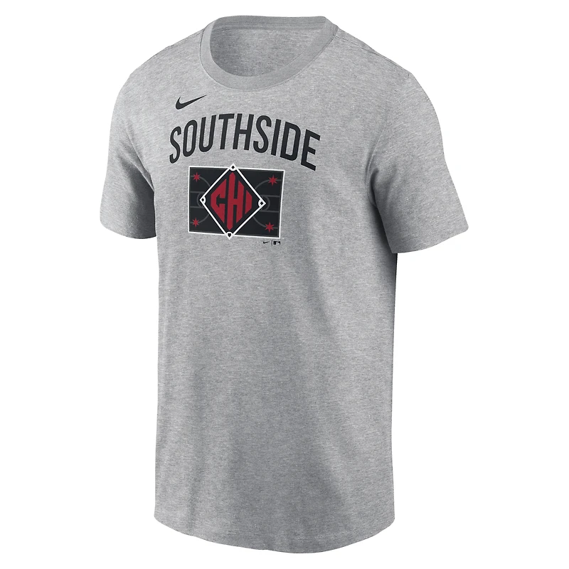 T-shirt Nike gris pour homme Chicago White Sox 2025 City Connect Arched Team Phrase