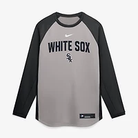 Men's Nike Gray Chicago White Sox Authentic Collection Raglan Dri-FIT Sweatshirt