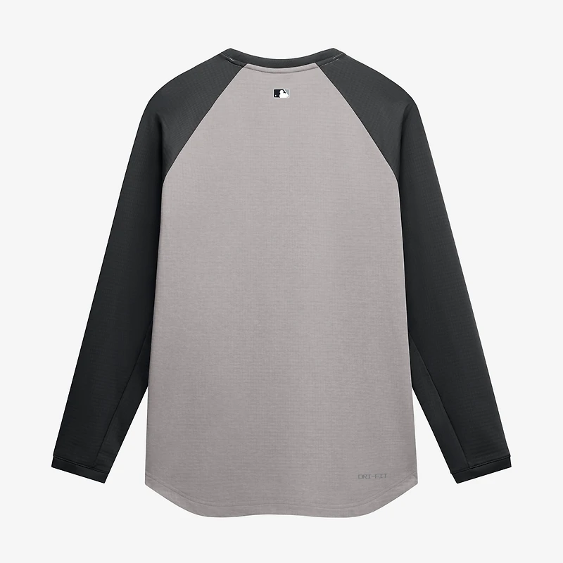Sweat-shirt raglan Nike Dri-FIT Authentic Collection gris Chicago White Sox pour homme