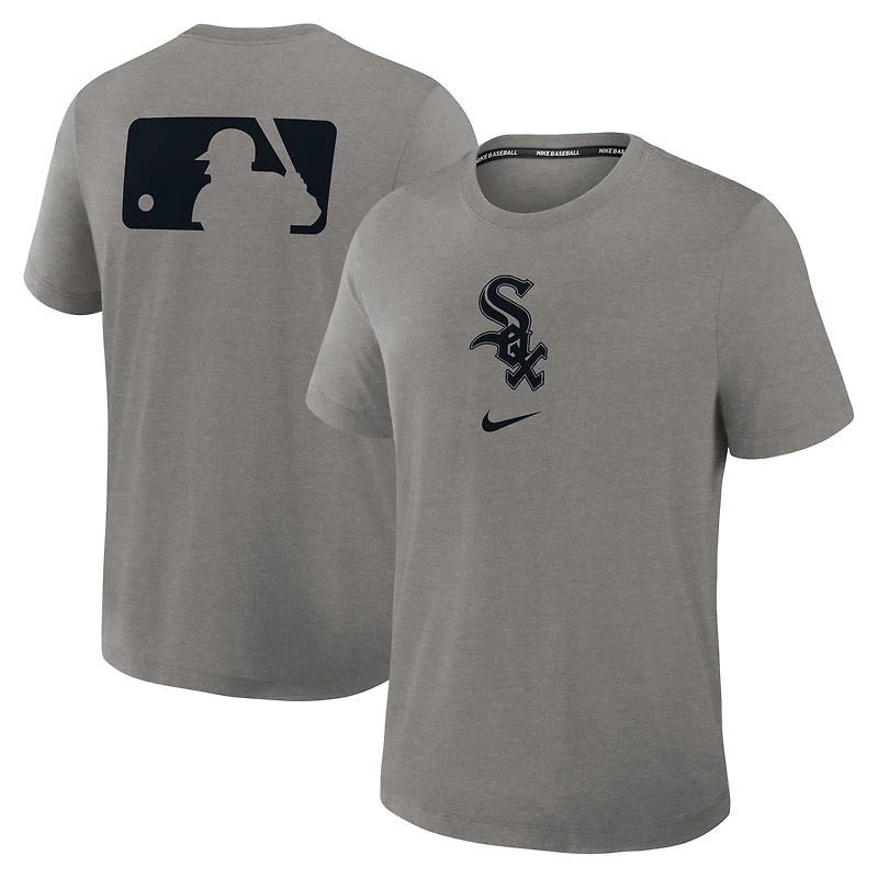 Men's Nike Heather Charcoal Chicago White Sox Authentic Collection Early Work Tri-Blend Dri-FIT T-Shirt