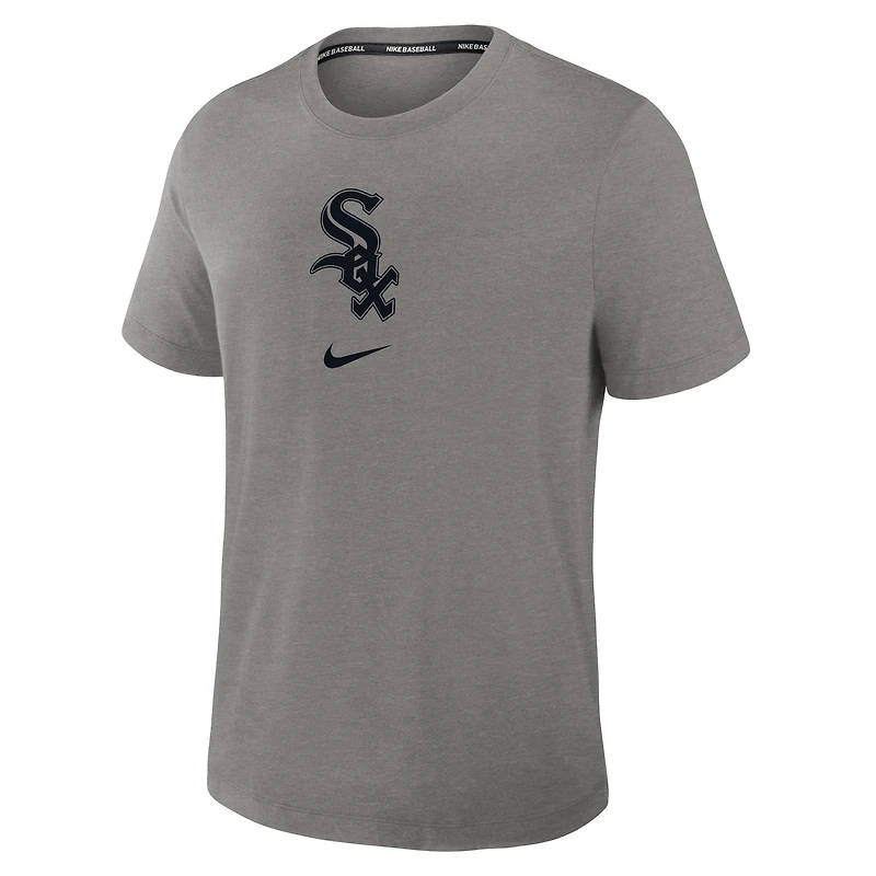 Men's Nike Heather Charcoal Chicago White Sox Authentic Collection Early Work Tri-Blend Dri-FIT T-Shirt