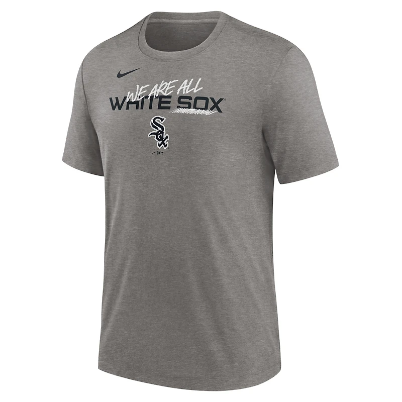 Nike Heather Charcoal Chicago White Sox We Are All Tri-Blend T-shirt pour homme