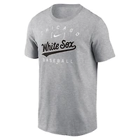 T-shirt Nike gris chiné Chicago White Sox Home Team Athletic Arch pour homme