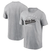 T-shirt Nike gris chiné Chicago White Sox Home Team Athletic Arch pour homme