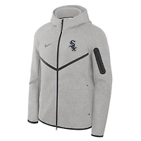 Men's Nike Heather Gray Chicago White Sox Tech Fleece Raglan Full-Zip Windrunner Hoodie