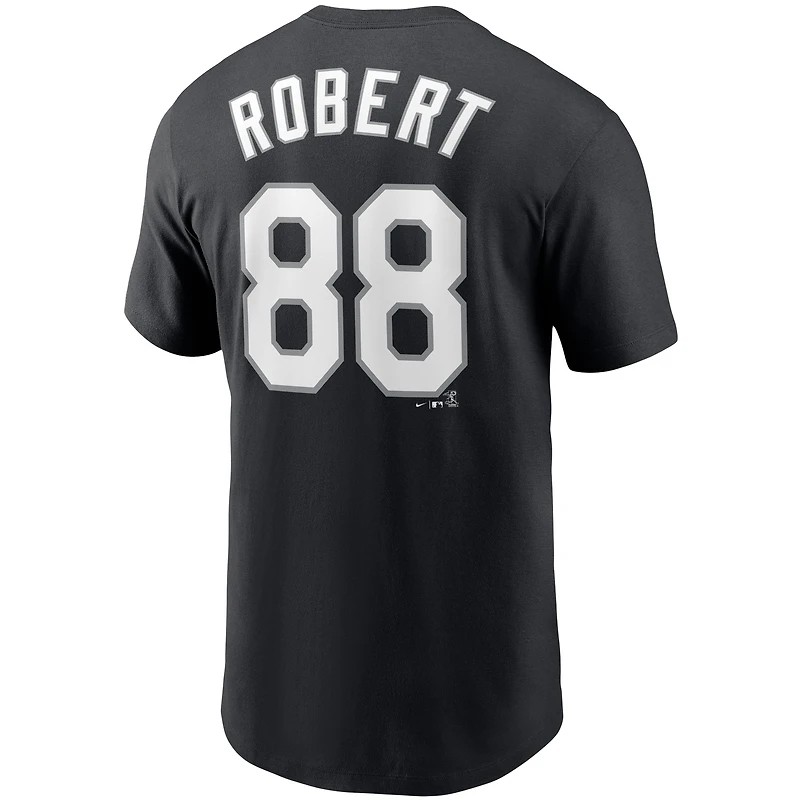 T-shirt avec nom et numéro Nike Luis Robert pour homme, noir, Chicago White Sox