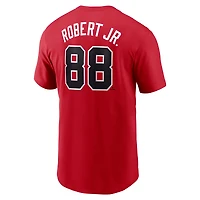 T-shirt Nike Luis Robert Jr. rouge Chicago White Sox 2025 City Connect Fuse avec nom et numéro