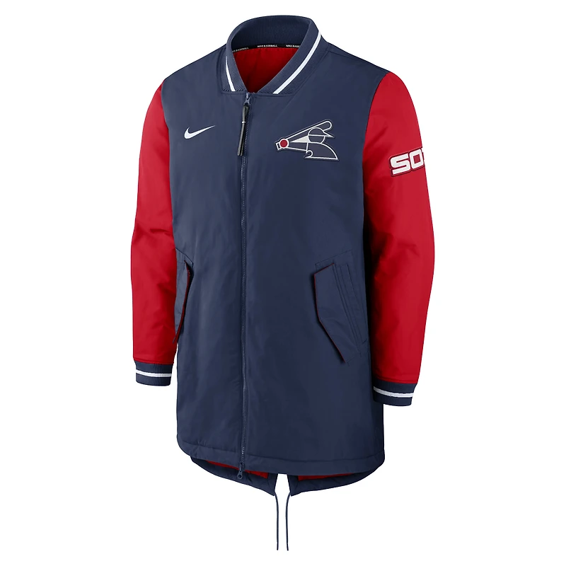 Veste à glissière pleine longueur Nike Chicago White Sox Performance pour homme, bleu marine