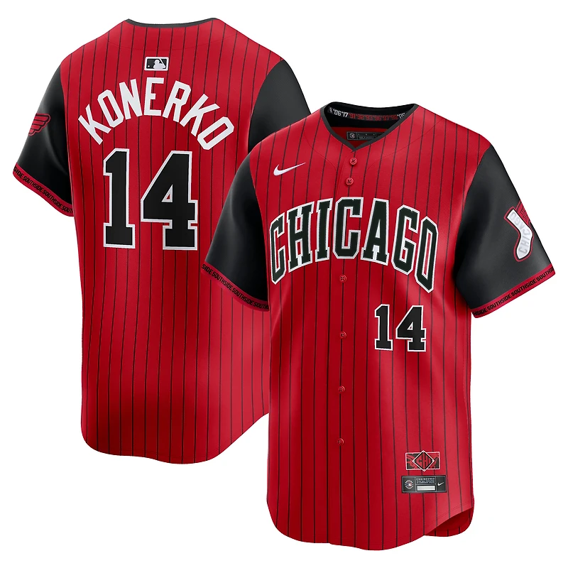 Men's Nike Paul Konerko Red/Black Chicago White Sox 2025 City Connect Limited Retired Player Jersey