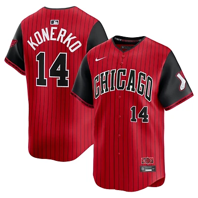 Men's Nike Paul Konerko Red/Black Chicago White Sox 2025 City Connect Limited Retired Player Jersey