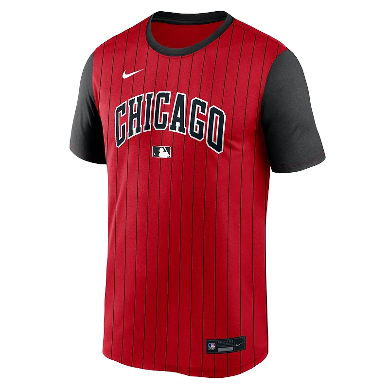 Men's Nike Red/Black Chicago White Sox 2025 City Connect Authentic Collection Velocity Performance T-Shirt