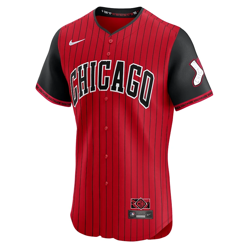 Men's Nike Red/Black Chicago White Sox 2025 City Connect Elite Jersey