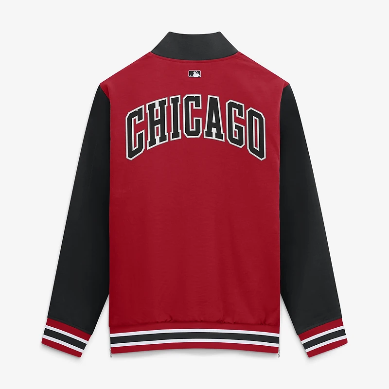 Men's Nike Red Chicago White Sox Authentic Collection City Connect Relaxed Full-Zip Bomber Jacket