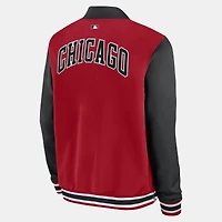 Men's Nike Red Chicago White Sox Authentic Collection City Connect Relaxed Full-Zip Bomber Jacket