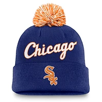 Men's Nike  Royal Chicago White Sox Peak Cuffed Knit Hat with Pom