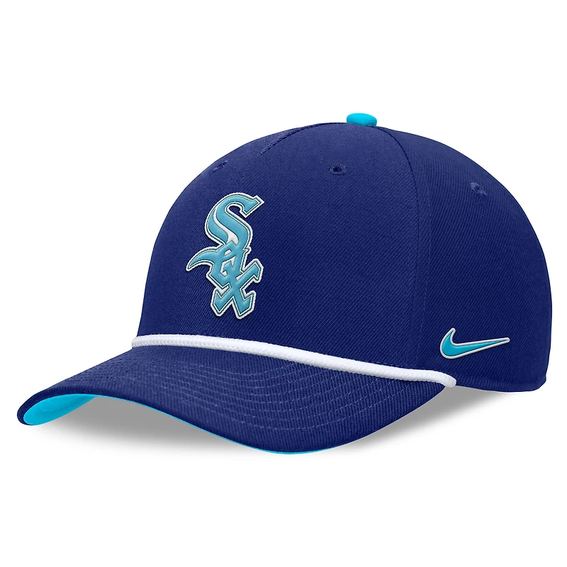 Casquette ajustable Nike Royal Chicago White Sox Rise pour homme