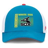 Casquette de camionneur ajustable Nike Chicago White Sox Neon 90s Rise pour homme, bleu fluo