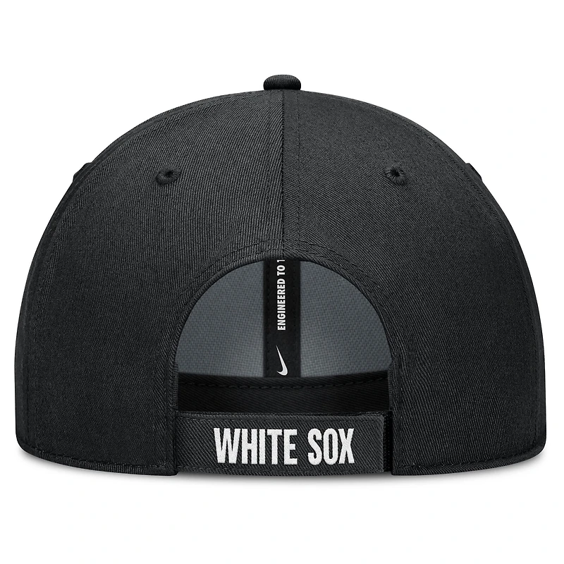 Casquette ajustable Nike blanche/noire Chicago White Sox Club Performance pour homme