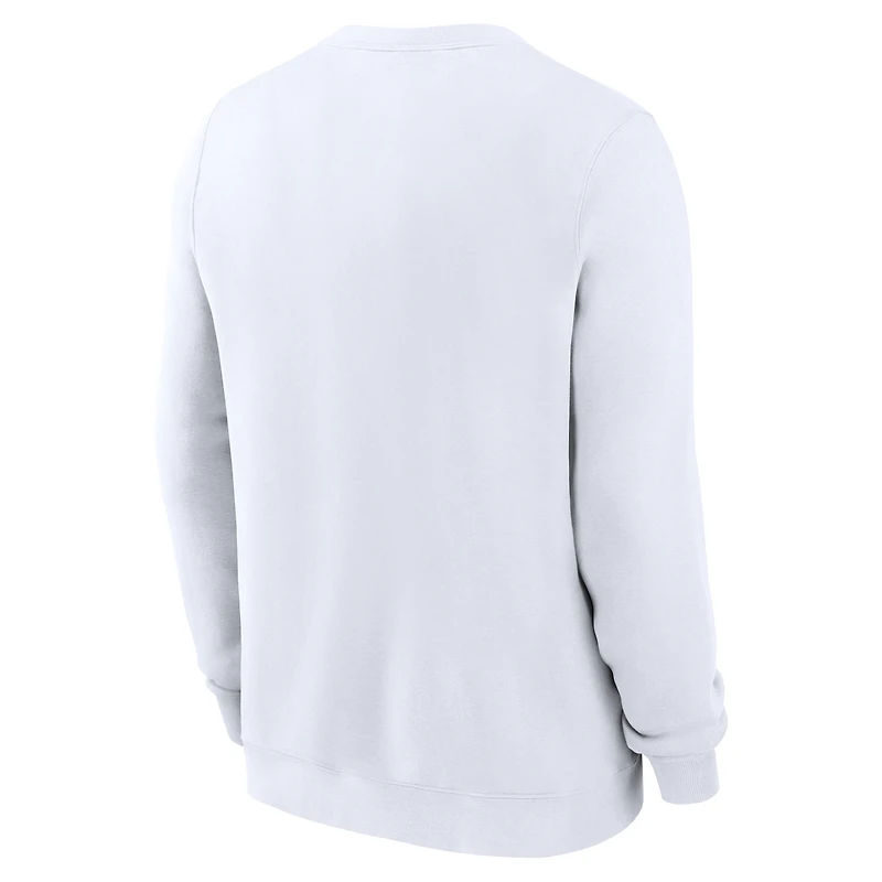 Men's Nike White Chicago Sox Cooperstown Collection Fleece Pullover Sweatshirt