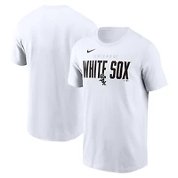 Men's Nike White Chicago Sox Home Team Bracket Stack T-Shirt