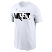Men's Nike White Chicago Sox Home Team Bracket Stack T-Shirt