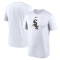 T-shirt Nike blanc Chicago White Sox Legend Fuse Dri-FIT pour homme avec grand logo