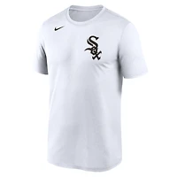 T-shirt Nike Dri-FIT blanc Chicago White Sox pour homme, logo New Legend