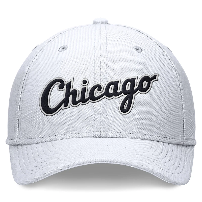 Casquette Nike Performance Flex blanche des Chicago White Sox pour homme