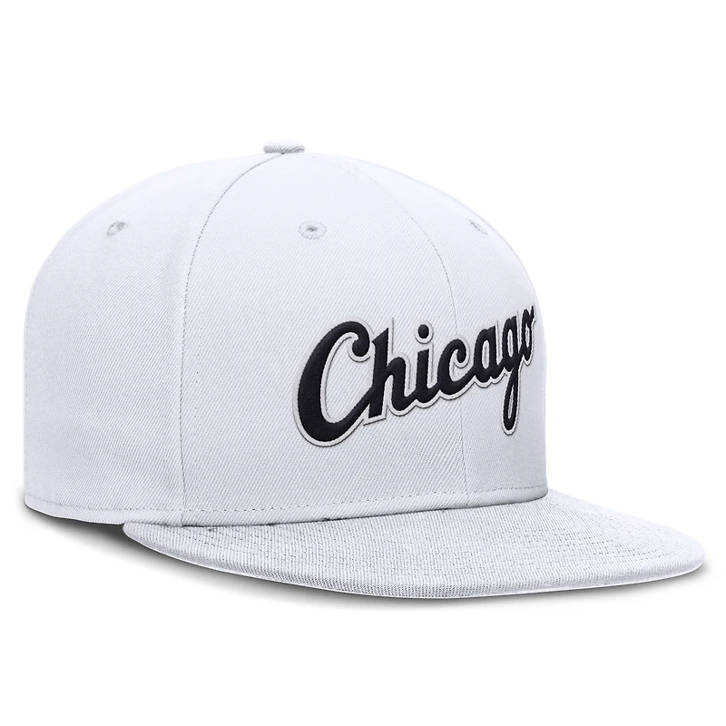Men's Nike White Chicago Sox True Performance Fitted Hat