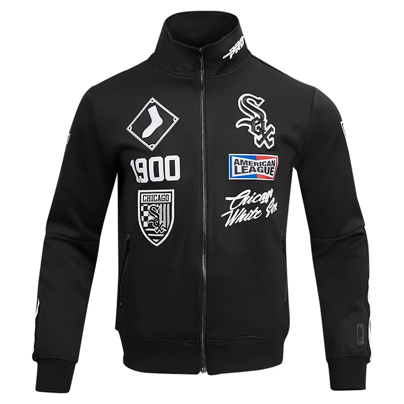 Men's Pro Standard Black Chicago White Sox Fast Lane Full-Zip Track Jacket