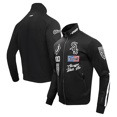 Men's Pro Standard Black Chicago White Sox Fast Lane Full-Zip Track Jacket