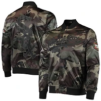 Veste à boutons-pression intégrale en satin Chicago White Sox pour hommes Pro Standard Camo