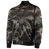 Veste à boutons-pression intégrale en satin Chicago White Sox pour hommes Pro Standard Camo