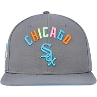Casquette Snapback Chicago White Sox Washed Neon Pro Standard pour homme, gris