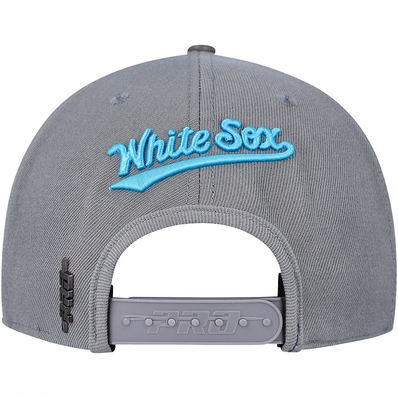 Casquette Snapback Chicago White Sox Washed Neon Pro Standard pour homme, gris