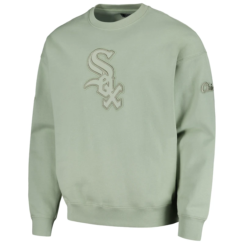 Men's Pro Standard Green Chicago White Sox Neutral Drop Shoulder Pullover Sweatshirt