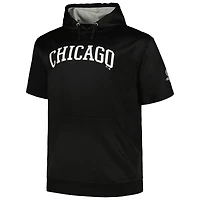 Sweat à capuche contrasté manches courtes pour homme Profile Black Chicago White Sox Big & Tall