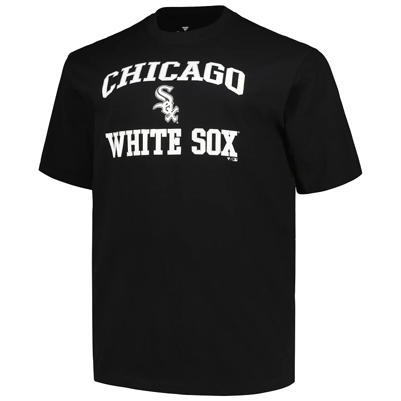 Profil pour homme Noir Chicago White Sox Big & Tall Heart Soul T-shirt