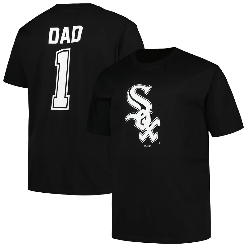 Profil pour homme Noir Chicago White Sox Big & Tall #1 Dad T-shirt