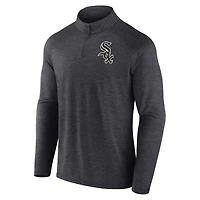 Haut à quart de zip raglan noir Chicago White Sox Big & Tall pour hommes