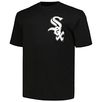 Profil pour homme Frank Thomas Noir Chicago White Sox Big & Tall Cooperstown Collection Nom et numéro du joueur T-shirt