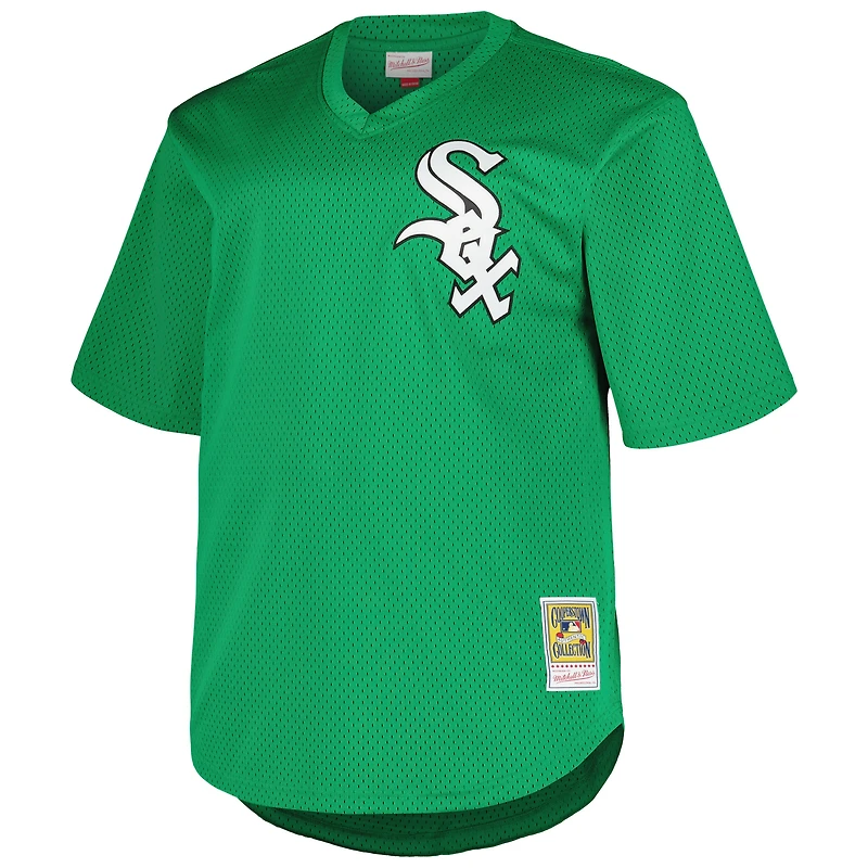 Profil pour homme Frank Thomas Kelly Vert Chicago White Sox Big & Tall Cooperstown Collection Maillot d'entraînement au bâton en maille