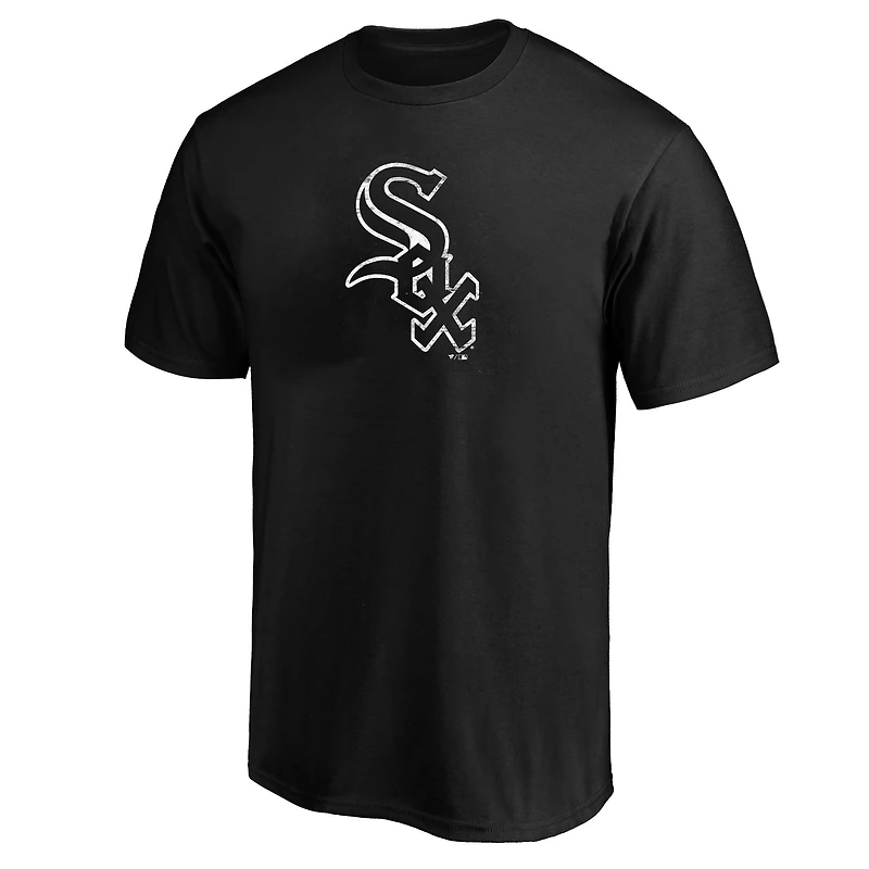 Profil pour hommes Heather Black Chicago White Sox Big & Tall T-shirt avec logo vieilli