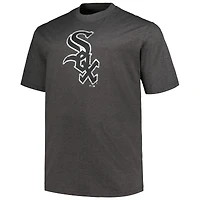 Profil pour hommes Heather Black Chicago White Sox Big & Tall T-shirt avec logo vieilli