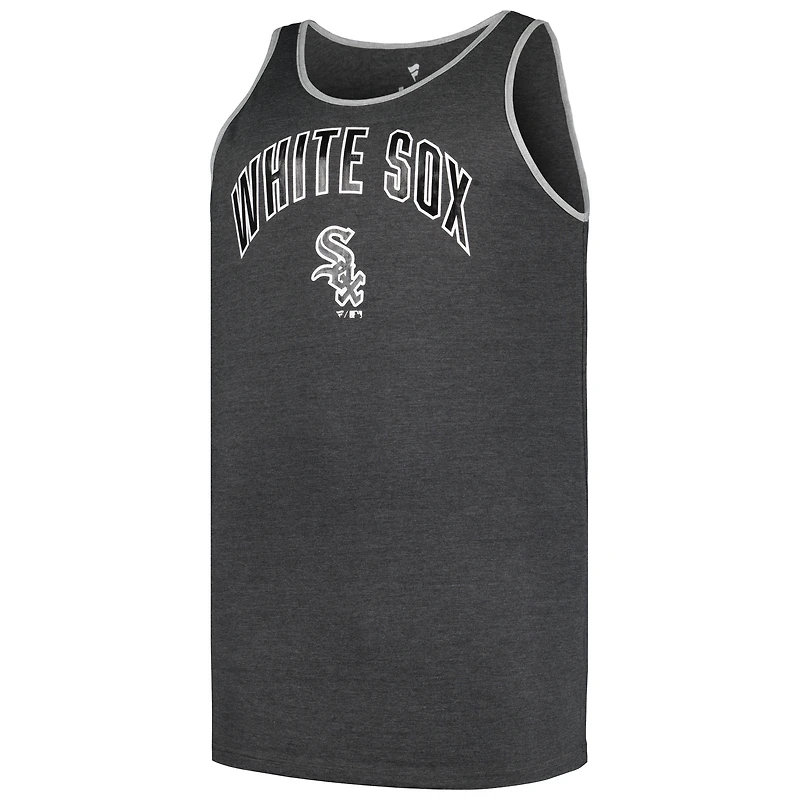 Débardeur Profile Heather Charcoal Chicago White Sox Big & Tall Arch Over Logo pour homme
