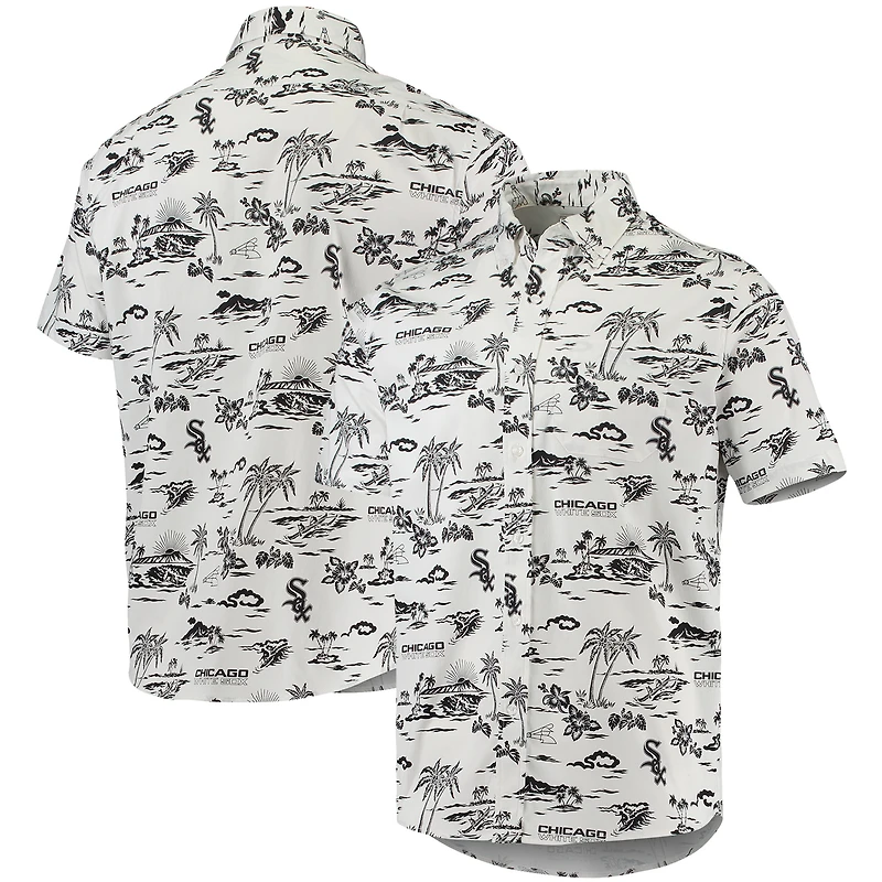 Men's Reyn Spooner White Chicago Sox Kekai Performance Button-Down Shirt