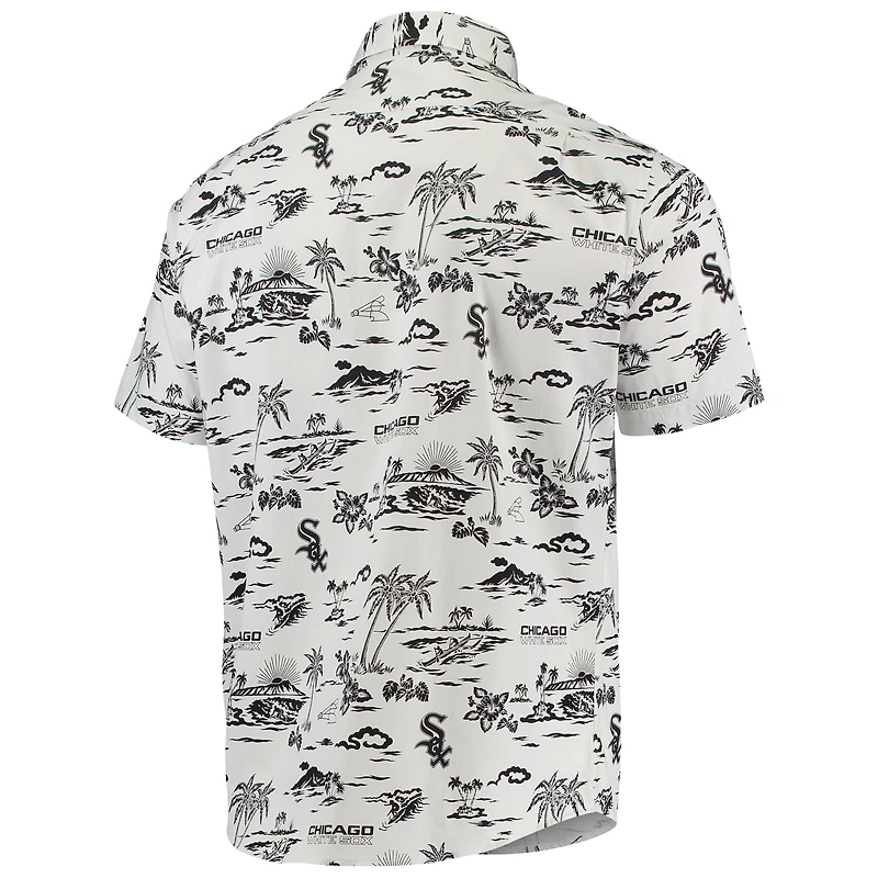 Men's Reyn Spooner White Chicago Sox Kekai Performance Button-Down Shirt